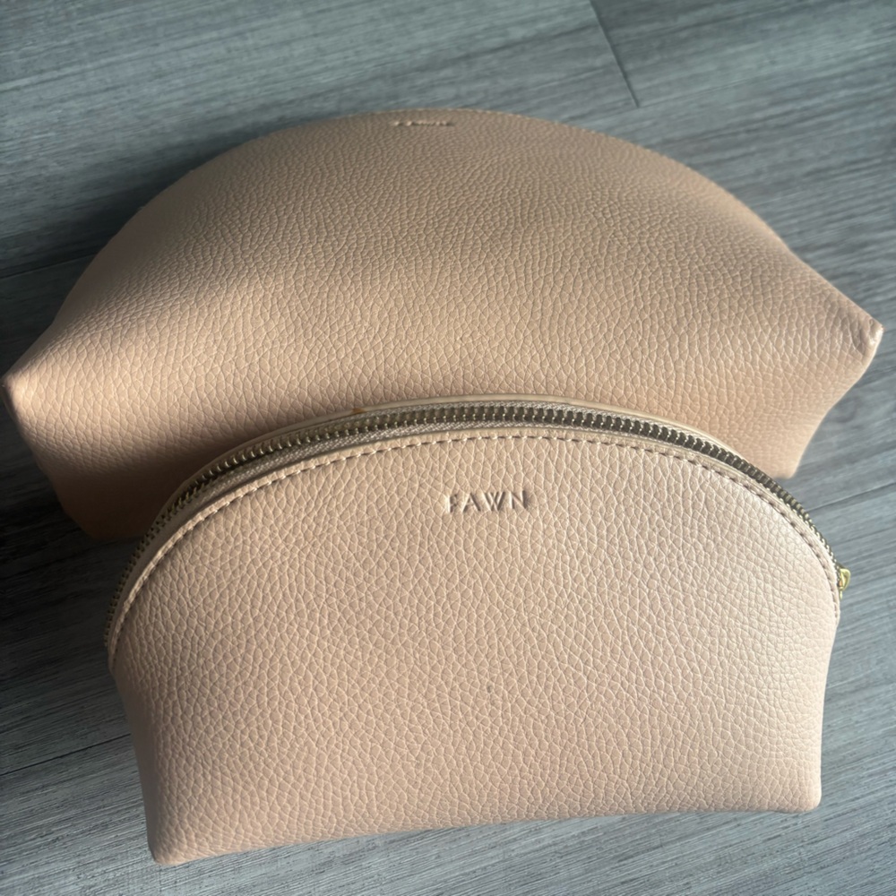 2 Fawn Design blush color bags. Some wear.